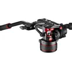 Best 608 Nitrotech Fluid Video Head and Aluminum Twin Leg Tripod with Ground Spreader Video Tripods & Supports