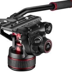 Best 608 Nitrotech Fluid Video Head and Aluminum Twin Leg Tripod with Ground Spreader Video Tripods & Supports