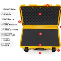New 935 Wheeled Hard Case with Foam Insert (Yellow, 28.5L) Hard Cases & Large Equipment Bags|Hard Cases & Large Bags