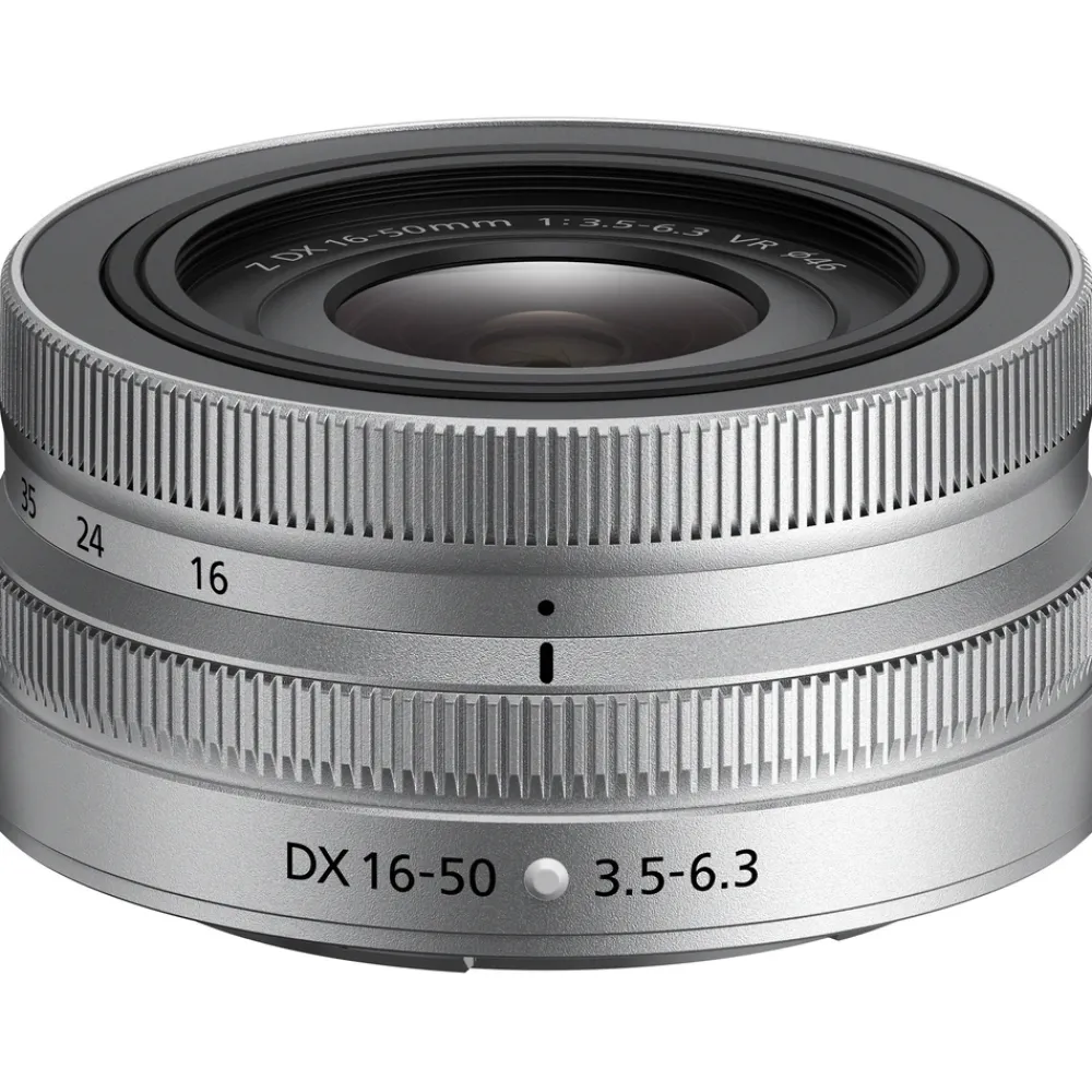 Sale NIKKOR Z DX 16-50mm f/3.5-6.3 VR Lens (Silver) Zoom Lenses