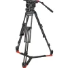 Best Ultimate 2560 Fluid Head & 60L Mitchell Top Plate Tripod with Floor Spreader Video Tripods & Supports