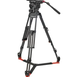 Best Ultimate 2560 Fluid Head & 60L Mitchell Top Plate Tripod with Floor Spreader Video Tripods & Supports