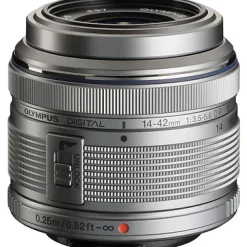 Outlet OM-D E-M10 Mark IV Mirrorless Micro Four Thirds Digital Camera Body (Black) with M. Zuiko Digital ED 14-42mm f/3.5-5.6 II Micro 4/3 Lens (Silver) Mirrorless