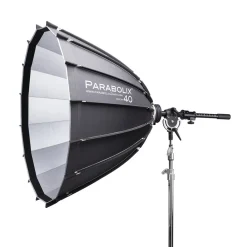 Clearance 40 in. Parabolic Reflector with Focus Mount Pro and Cage Mount Strobe Adapter for Profoto Octagonal Soft Boxes
