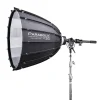 Best 30 in. Parabolic Reflector with Focus Mount Pro and Cage Mount Strobe Adapter for Profoto Octagonal Soft Boxes