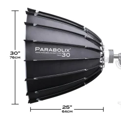 Best 30 in. Parabolic Reflector with Focus Mount Pro and Universal Monolight Adapter Octagonal Soft Boxes