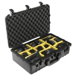 Outlet 1555AirWD Carry-On Case (Black, with Dividers) Hard Cases & Large Bags