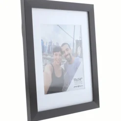 Online 11 x 14" Photo Frame with 8 x 10" Mat Opening (Black) Frames Albums