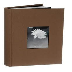 Discount 4 x 6 Natural Colors Fabric Mocha Photo Album Frames Albums