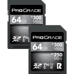 Clearance 64GB UHS-II SDXC Memory Card (2-Pack) Memory Cards|Memory Cards
