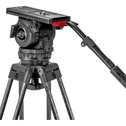 Online Video 18 S2 Fluid Head & ENG 2 CF Tripod System with Mid-Level Spreader Video Tripods & Supports