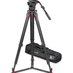Hot Video 18 S2 Fluid Head with flowtech 100mm Carbon Fiber Tripod & Carry Handle Kit Video Tripods & Supports