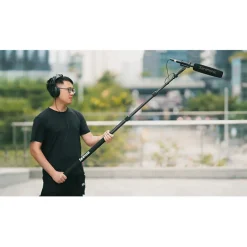 Sale Boompole Light Universal 3-Section Carbon Fiber Boompole with Internal Coiled XLR Cable (8.2 ft.) Microphones Accessories