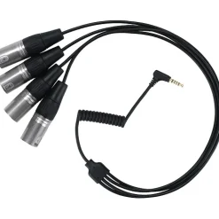 Outlet SR-C2026 3.5mm TRRRS Male to Quad XLR Male Output Cable for Wireless Receivers Microphones Accessories