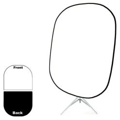 Best 60" x 72" Collapsible Illuminator Background - Black/White Collapsible Backgrounds