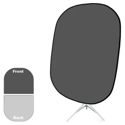 Fashion 60" x 72" Collapsible Illuminator Background - Dark/Light Gray Collapsible Backgrounds