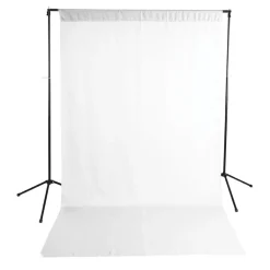 Fashion Economy Background Support Stand with White Backdrop Fabric Backgrounds