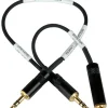 Outlet 3.5mm Line to Mic for Zoom H4N with Headphone Monitoring Jack Audio Cables