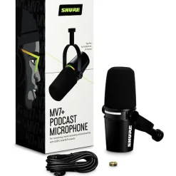 New MV7+ Podcast XLR/USB Microphone (Black) Microphones