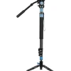 Best P-424FL 4-Section Carbon Fiber Monopod with VH-10 Video Head Monopods