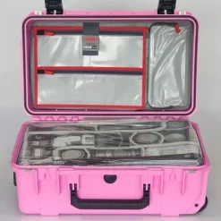 Hot iSeries 2011-7 Case with Photo Dividers and Lid Organizer (Pink) Hard Cases & Large Bags