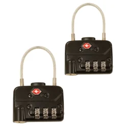 Sale TSA Combination Cable Padlocks (2-Pack) Accessories For Camera Bags