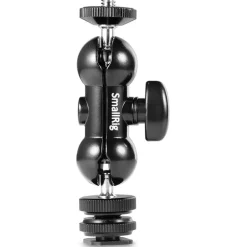 Outlet Double Ball Head with Cold Shoe and 1/4 in.-20 Stud Camera Support Accessories