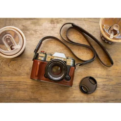 New Leather Half Case Kit for Fujifilm X-T50 (Brown) Camera Bags