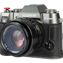 Best Leather Half Case Kit for Fujifilm X-T50 (Black) Camera Bags