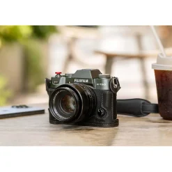 Best Leather Half Case Kit for Fujifilm X-T50 (Black) Camera Bags