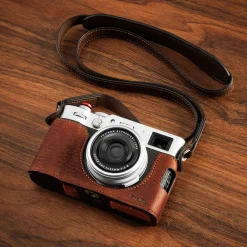 Best Leather Half Case Kit for Fujifilm X100VI (Brown) Camera Bags
