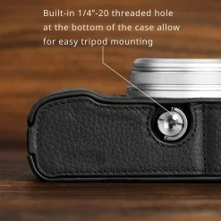 Online Leather Half Case Kit for Fujifilm X100VI (Black) Camera Bags