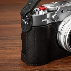 Online Leather Half Case Kit for Fujifilm X100VI (Black) Camera Bags
