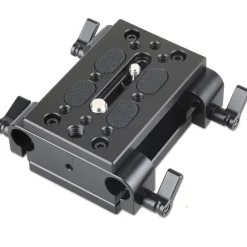 Hot Tripod Mounting Kit with 2 x Plates and 2 x 15mm Rod Clamps Camera Support Accessories