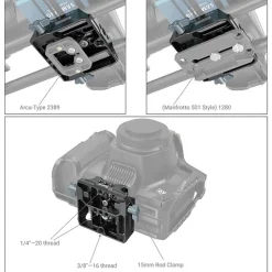 Outlet Universal Camera Baseplate with 15mm LWS Rod Clamp Video Tripods & Supports