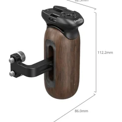 New Wooden Side Handle with 1/4 in.-20 Screw Mounts Camera Support Accessories