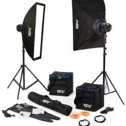 Clearance CINE-Flood 3000 2 Head Kit with Bowens Mount Led Lights & Kits