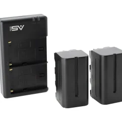 Outlet NP-F750 Lithium-Ion Batteries and Dual Charger Bundle Portable Strobe Lighting