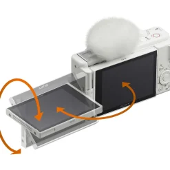 Outlet ZV-1F Vlogging Camera (White) with Vlogger's Accessory KIT (ACC-VC1) Point & Shoot