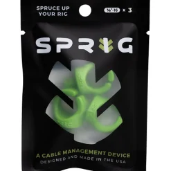 Online Big Cable Management Device for 3/8 in.-16 Threaded Holes (Green, 3-Pack) Camera Support Accessories