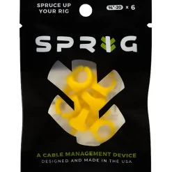 Hot Cable Management Device for 1/4 in.-20 Threaded Holes (6-Pack, Yellow) Camera Support Accessories