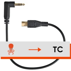 Online 7.9 in. 3.5mm TRS to Multi Interface Timecode Cable for Sony FX3/FX30 Audio Cables