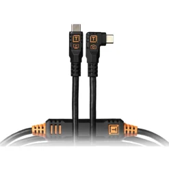 Hot TetherPro Optima USB-C Cable (15 ft., Non-Reflective Black, Right-Angle) Cables
