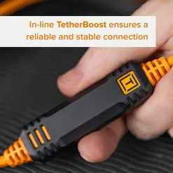 Hot TetherPro Optima 10G Starter Tethering Kit (15', High-Visibility Orange) Cables