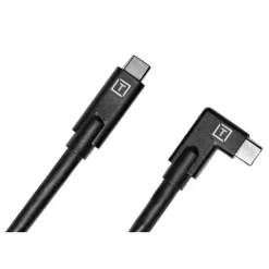 Hot TetherPro USB-C to USB-C Right Angle Cable (15 ft., Black) Cables