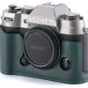 Hot Leather Camera Case for Fujifilm X-T50 (Green) Camera Bags