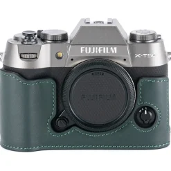Hot Leather Camera Case for Fujifilm X-T50 (Green) Camera Bags