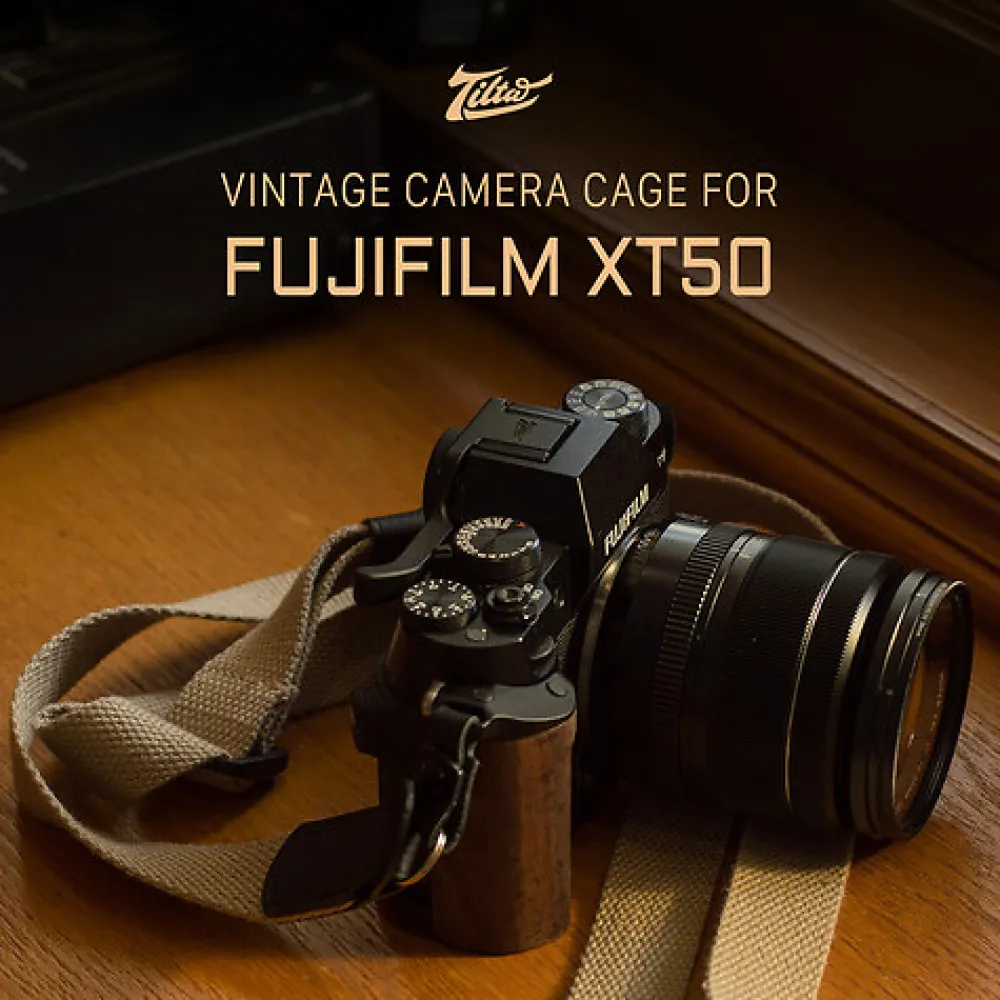 Fashion Vintage Cage Kit for Fujifilm X-T50 (Black) Camera Support Systems
