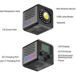 Clearance L024 RGB LED Monolight Monolight Strobe Heads & Kits|Portable Strobe Lighting
