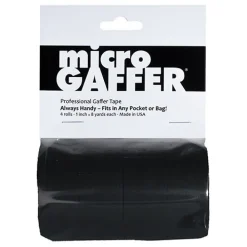 Clearance Microgaffer Tape 1 in x 8yd (4Pk) - Black Tape